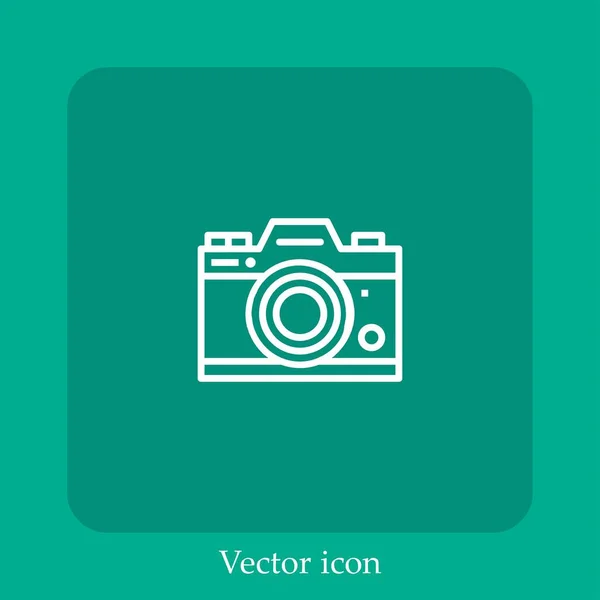 Kamera Vektor Symbol Lineare Symbol Linie Mit Editierbarem Strich — Stockvektor