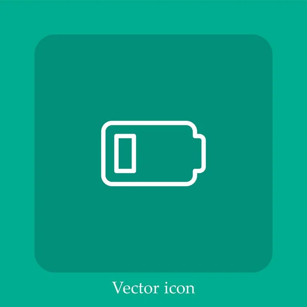 Ícone Vetor Status Bateria Linear Icon Line Com Curso Editável —  Vetores de Stock