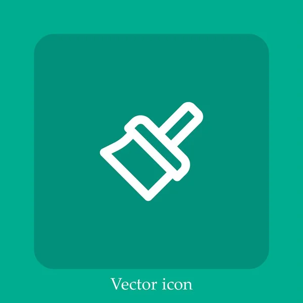 Icône Vectorielle Paragraphe Icône Linéaire Ligne Avec Trait Modifiable — Image vectorielle