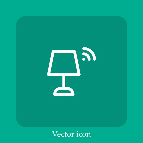 Smart Light Vector Icon Linear Icon Line Editable Stroke — Stock Vector