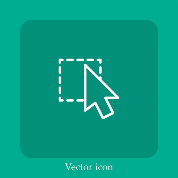 Select Vector Icon Linear Icon Line Editable Stroke — Stock Vector