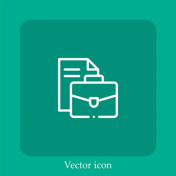Job Vektor Symbol Lineare Icon Line Mit Editierbarem Strich — Stockvektor