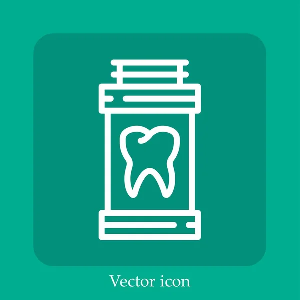 Ícone Vetor Medicina Linear Icon Line Com Curso Editável —  Vetores de Stock