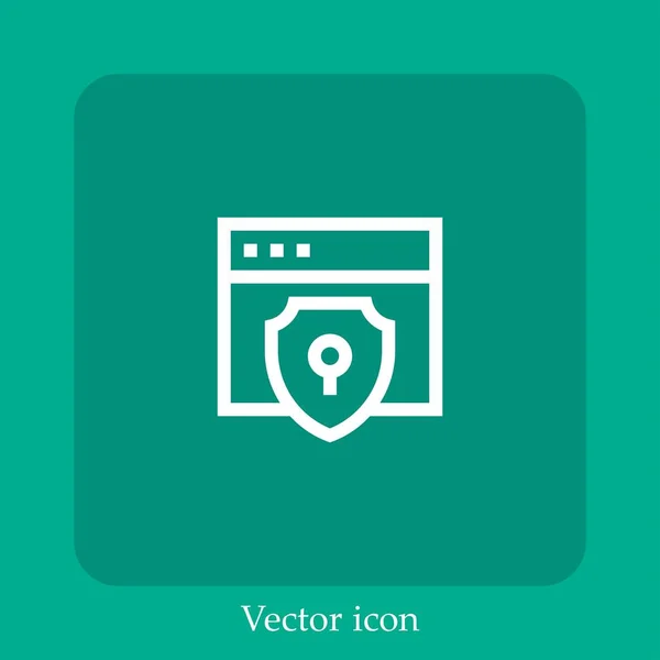 Sicherheitsvektorsymbol Lineare Icon Line Mit Editierbarem Strich — Stockvektor