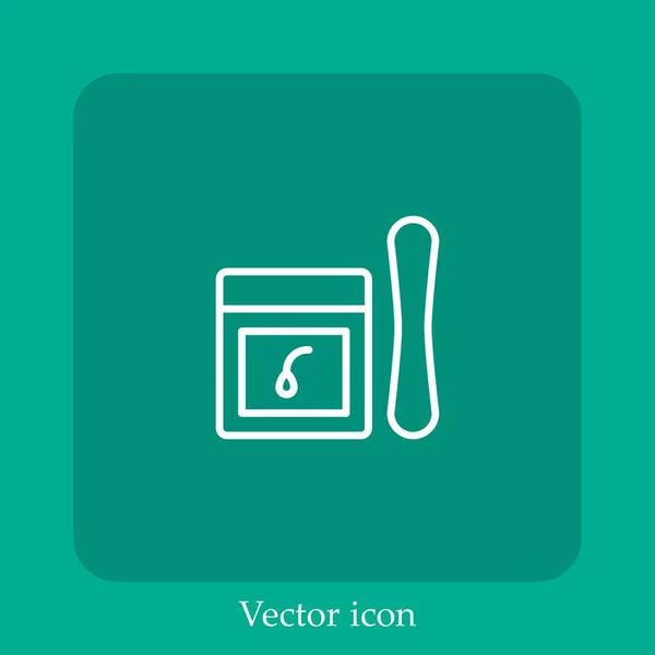 Icono Vector Cera Icon Line Lineal Con Carrera Editable — Vector de stock