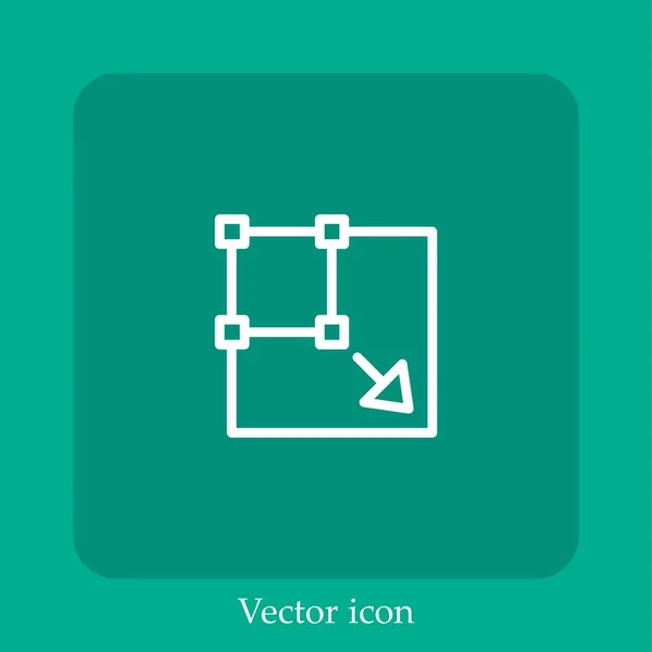 Agrandar Icono Vectorial Icon Line Lineal Con Carrera Editable — Vector de stock