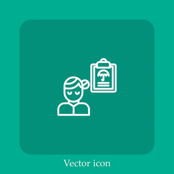 Zwischenablage Vektorsymbol Lineare Icon Line Mit Editierbarem Strich — Stockvektor
