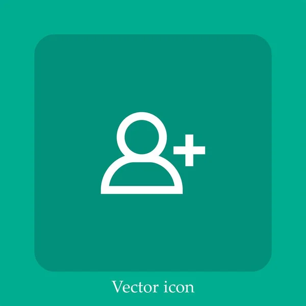 Добавить Иконку Пользовательского Вектора Linear Icon Line Редактируемым Штрихом — стоковый вектор