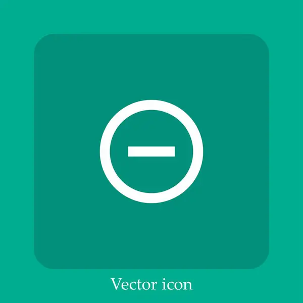 Verbotenes Vektorsymbol Lineare Symbol Linie Mit Editierbarem Strich — Stockvektor