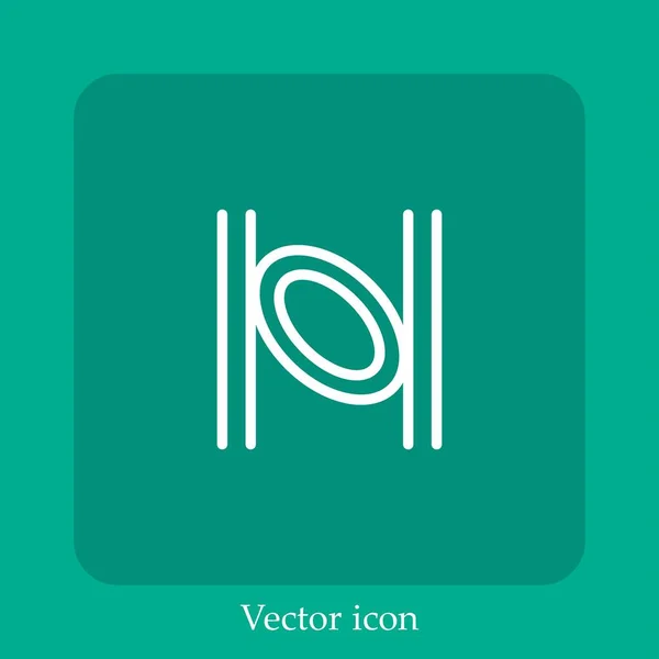 Icône Vectorielle Breve Icône Linéaire Ligne Avec Course Modifiable — Image vectorielle
