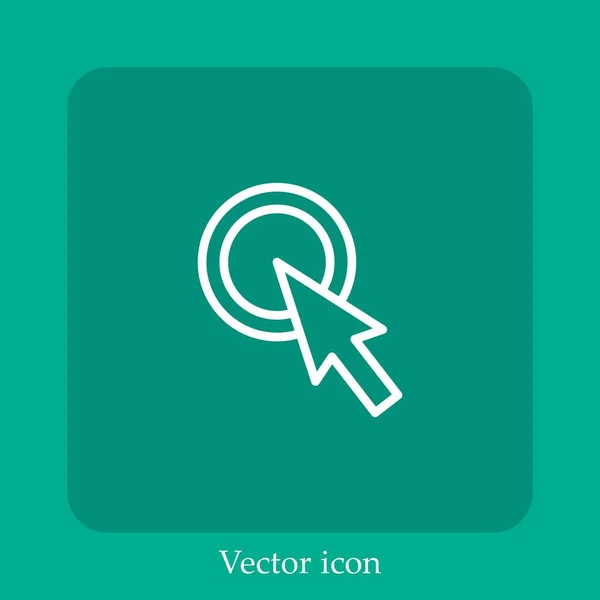 Cursor Vektor Symbol Lineare Icon Line Mit Editierbarem Strich — Stockvektor