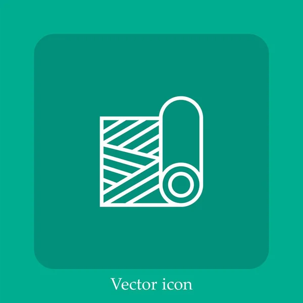 Textilvektorsymbol Lineare Icon Line Mit Editierbarem Strich — Stockvektor
