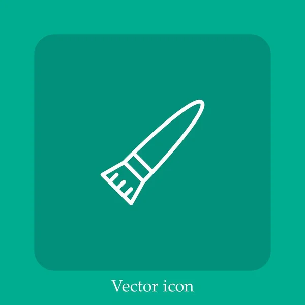 Pinsel Vektor Symbol Lineare Icon Line Mit Editierbarem Strich — Stockvektor