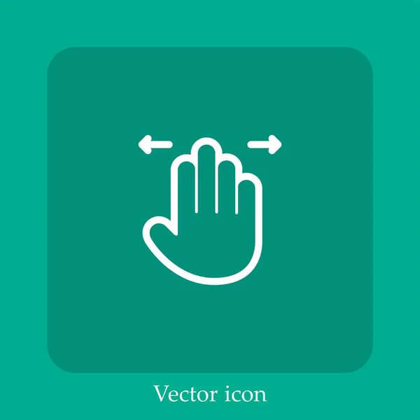Scatter Vector Icono Lineal Icon Line Con Carrera Editable — Vector de stock