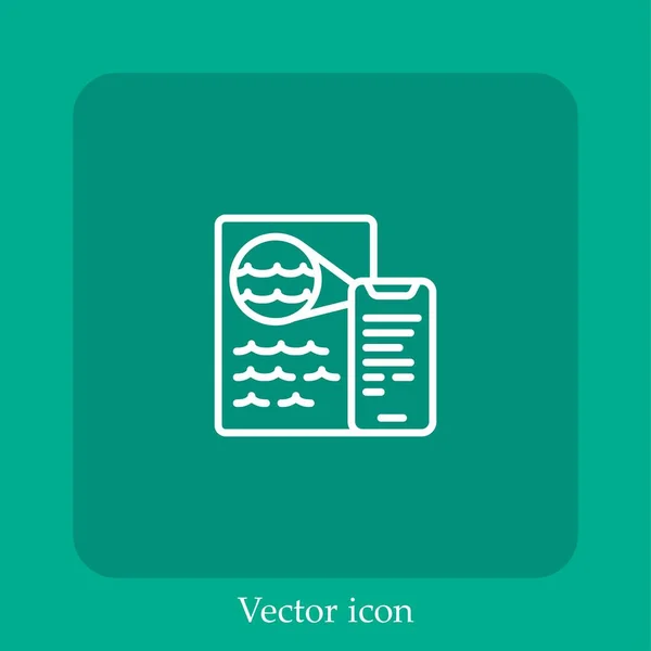 Detectie Vector Pictogram Lineair Icon Line Met Bewerkbare Slag — Stockvector