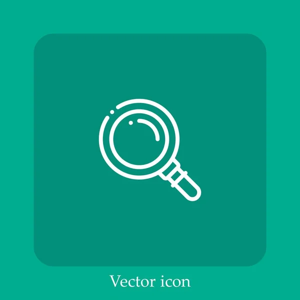 Ícone Vetor Pesquisa Linear Icon Line Com Curso Editável — Vetor de Stock