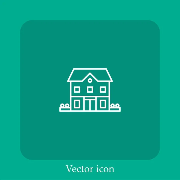Ícone Vetorial Propriedade Linear Icon Line Com Curso Editável — Vetor de Stock