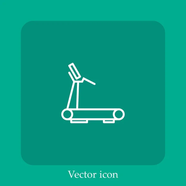 Laufband Vektor Symbol Lineare Icon Line Mit Editierbarem Strich — Stockvektor