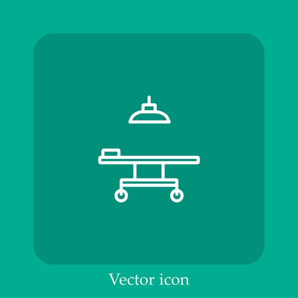 Operación Icono Vectorial Icon Line Lineal Con Carrera Editable — Vector de stock