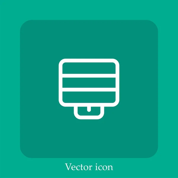 Interfaz Usuario Icono Vectorial Icon Line Lineal Con Carrera Editable — Vector de stock