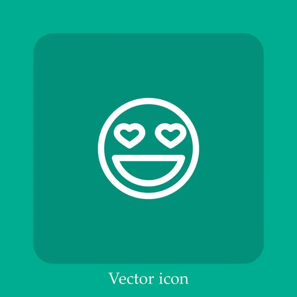 Love Vector Icon Linear Icon Line Editable Stroke — Stock Vector