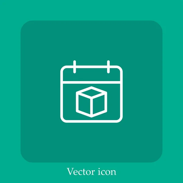 Programar Ícone Vetorial Linear Icon Line Com Curso Editável — Vetor de Stock