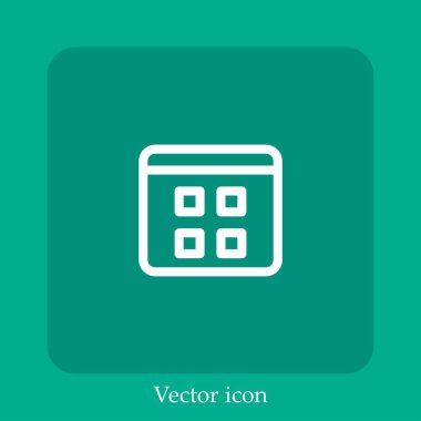 uygulamalar vektör doğrusal simgesi. Düzenlenebilir vuruş çizgisi