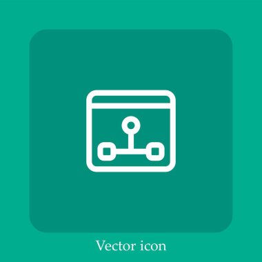 hiyerarşi yapı vektörü doğrusal simgesi. Düzenlenebilir vuruş çizgisi