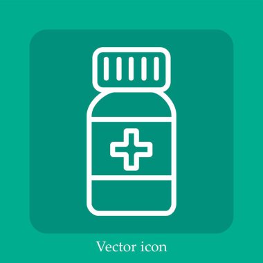 tabletler vektör doğrusal simgesi. Düzenlenebilir vuruş çizgisi
