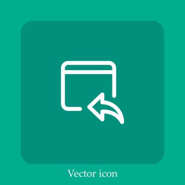 Yanıt vektör doğrusal simgesi. Düzenlenebilir vuruş ile satır