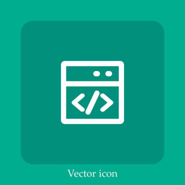 tarayıcı vektör simgesi doğrusal simgesi. Düzenlenebilir vuruş ile çizgi