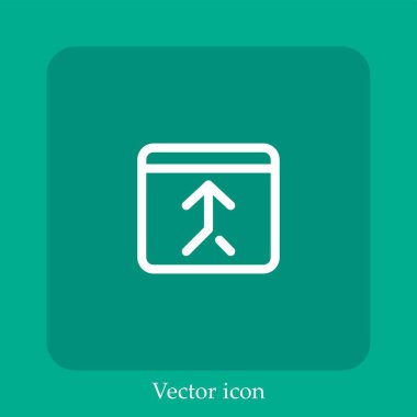 Web tarayıcı vektörü simgesi doğrusal simgesi. Düzenlenebilir vuruş çizgisi