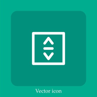 Vektör simgesi doğrusal simgesini kaldır. Düzenlenebilir vuruş ile satır