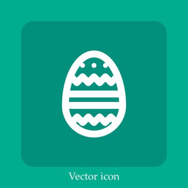 Paskalya yumurtası vektör simgesi doğrusal simgesi. Düzenlenebilir vuruş çizgisi