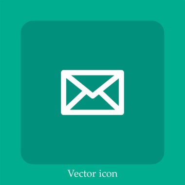 zarf vektör simgesi doğrusal simgesi. Düzenlenebilir vuruş ile satır