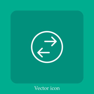 değişken vektör doğrusal simgesi. Düzenlenebilir vuruş çizgisi