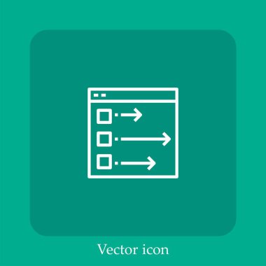 karşılaştırma vektörü doğrusal simgesi. Düzenlenebilir vuruş ile çizgi