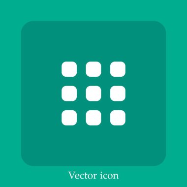 menü vektör doğrusal simgesi. Düzenlenebilir vuruş ile satır