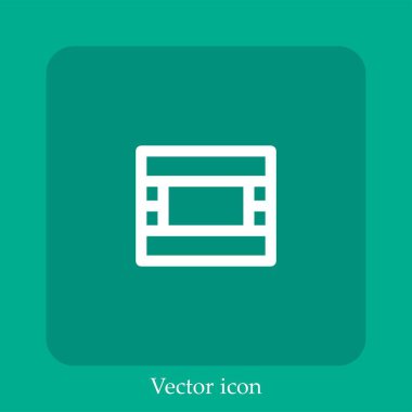 atm vektör simgesi doğrusal simgesi. Düzenlenebilir vuruş ile satır