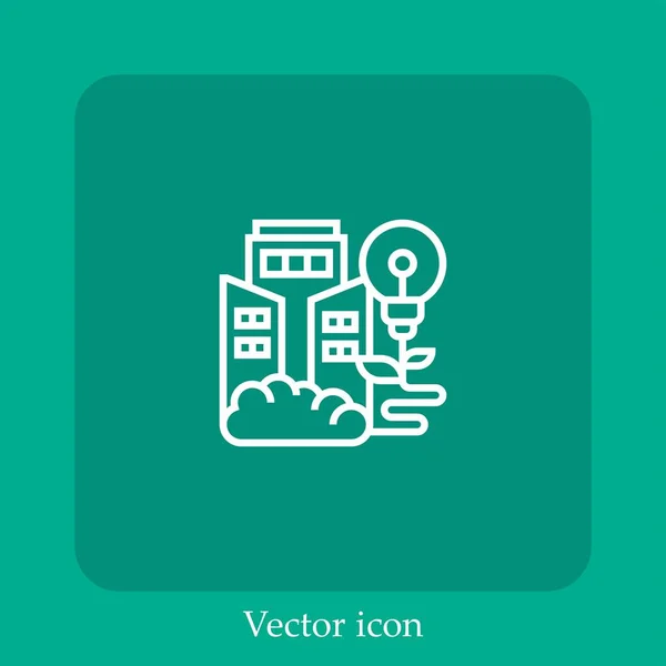 Ideenvektorsymbol Lineare Icon Line Mit Editierbarem Strich — Stockvektor