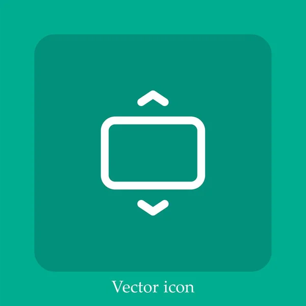 Ícone Vetor Mudança Linear Icon Line Com Curso Editável — Vetor de Stock