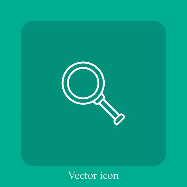 Ícone Vetorial Varredura Linear Icon Line Com Curso Editável — Vetor de Stock