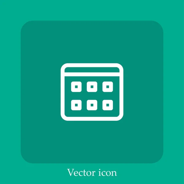 App Ícone Vetorial Linear Icon Line Com Curso Editável — Vetor de Stock