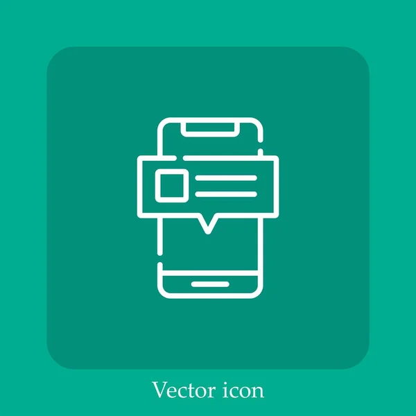 Popup Vektor Symbol Lineare Icon Line Mit Editierbarem Strich — Stockvektor