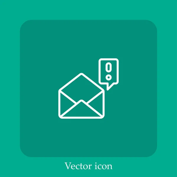 Mail Vektor Symbol Lineare Icon Line Mit Editierbarem Strich — Stockvektor