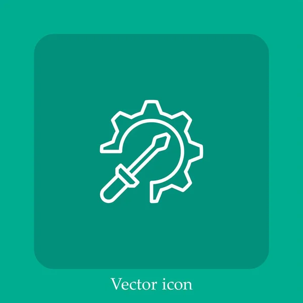 Options Vector Icon Lineare Icon Line Mit Editierbarem Strich — Stockvektor