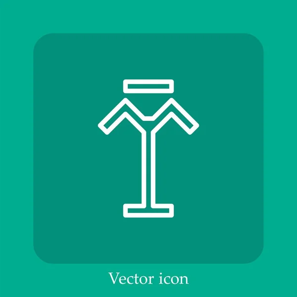 Ícone Vetor Símbolo Linear Icon Line Com Curso Editável — Vetor de Stock