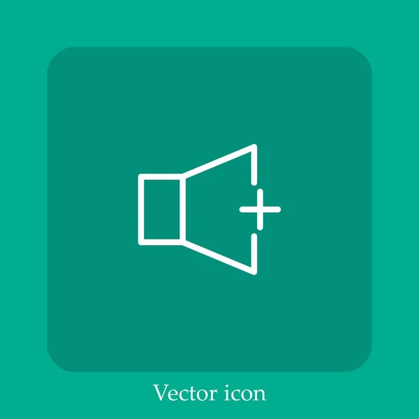 Icône Vectorielle Volume Icône Linéaire Ligne Avec Trait Modifiable — Image vectorielle