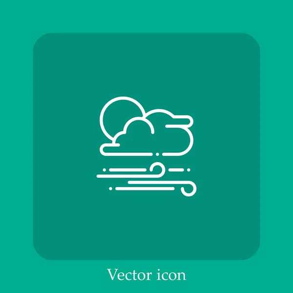 Ветреная Векторная Иконка — стоковый вектор