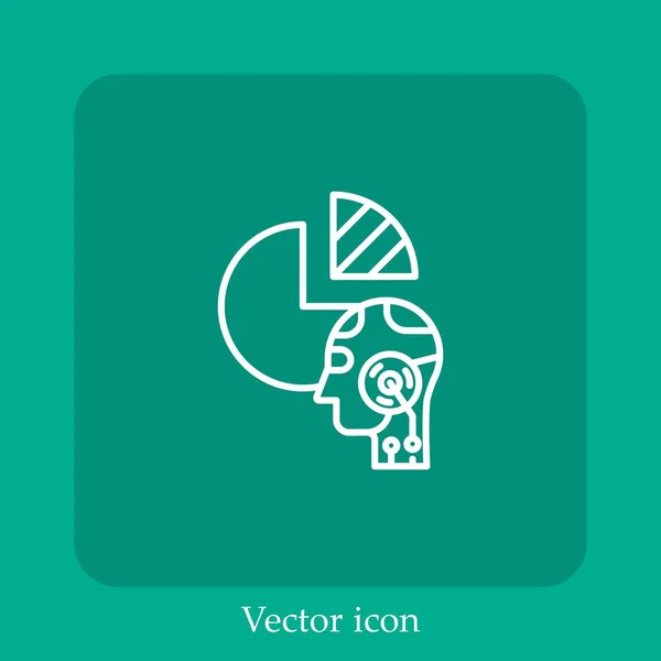 Analytics Vector Icon Linear Icon Line Editable Stroke — Stock Vector